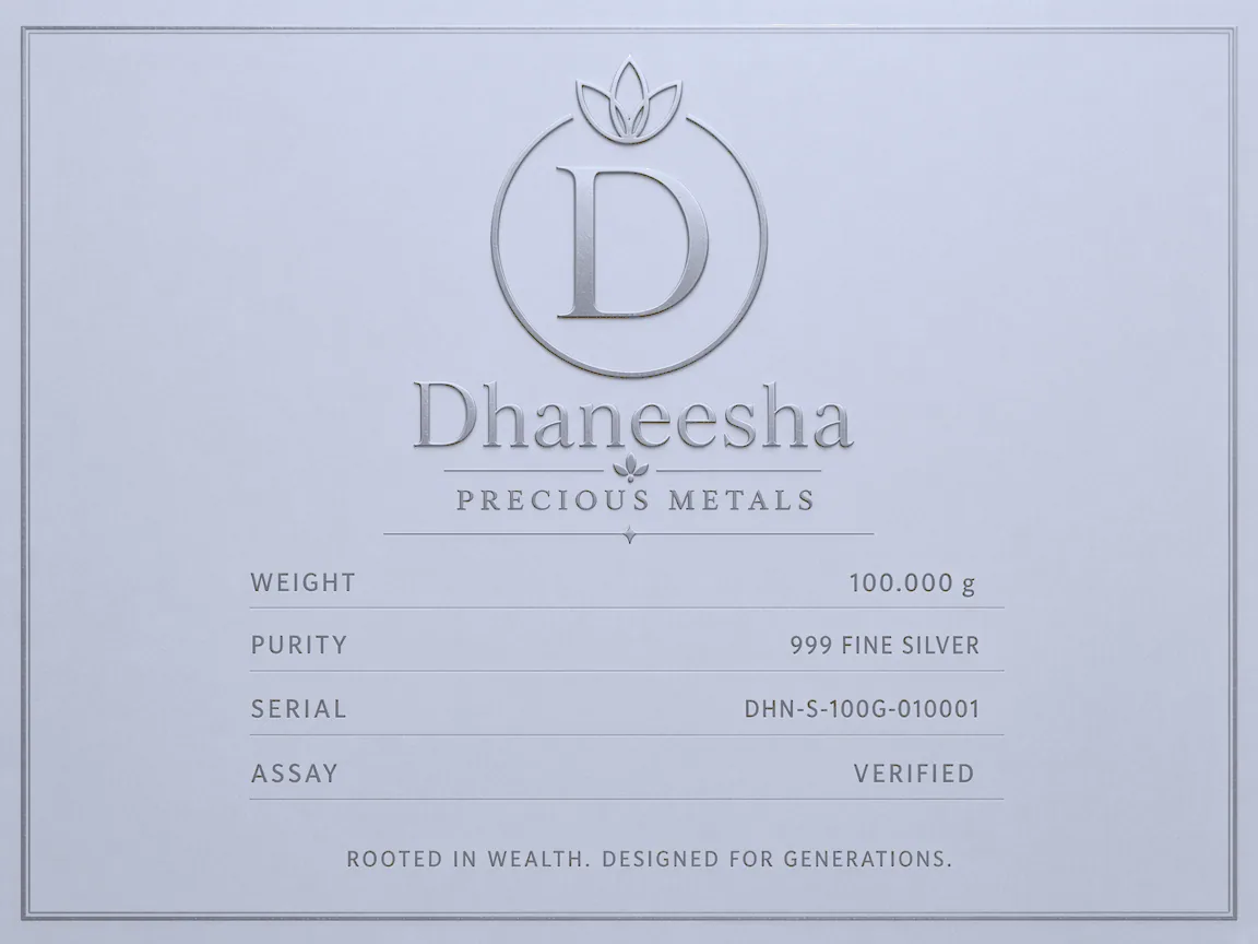 Dhaneesha Silver Bar 100.000 g